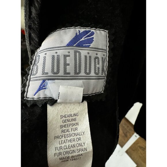 Blue Duck Women’s Coat M Genuine Shearling Fur Sheepskin Black READ - Picture 9 of 15